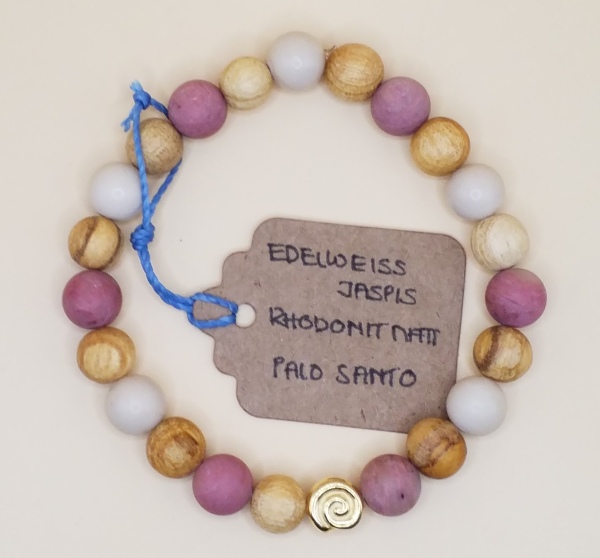 Palosanto Armband Edelweiss Jaspis